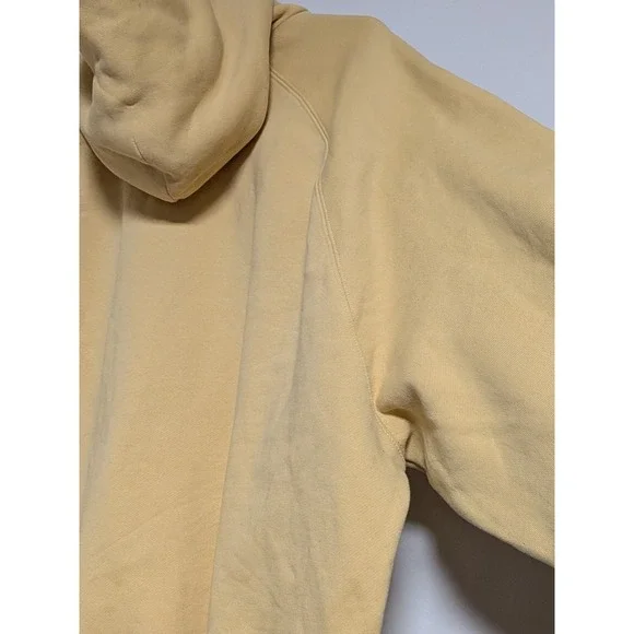 Fear of God Essentials Hoodie Yellow Lemonade Logo Pullover Sweatshirt Mens L - Picture 10 of 13